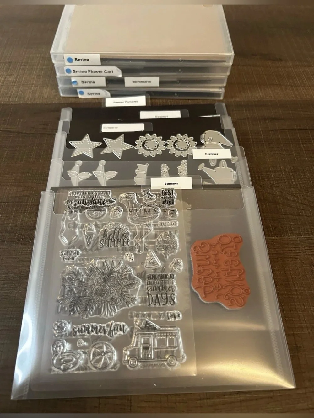 Lot of Spring Summer Popsicles Sun Fun Stamp Die Sets for Crafting Card Making